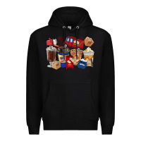 Black postal worker coffee cups Premium Hoodie - FaDigitalArtStudio