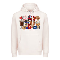 Pale Pink postal worker coffee cups Premium Hoodie - FaDigitalArtStudio