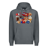 Rock postal worker coffee cups Premium Hoodie - FaDigitalArtStudio