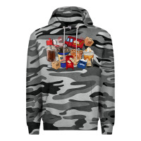 Slate Camo postal worker coffee cups Premium Hoodie - FaDigitalArtStudio