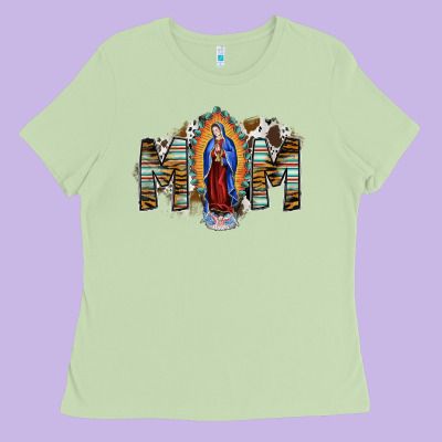 Mom Virgin Mary Ladies Tee Designed By Sublimationcraftshop