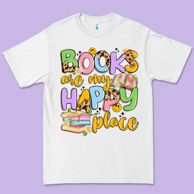Books Are My Happy Place Premium Tee Designed By Artiststas