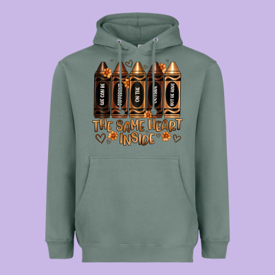 The Same Heart Inside Artiststas Heavyweight Hoodie Designed By Artiststas