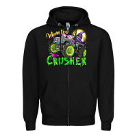 Black Monster Crusher Zipper Hoodie - CowhideDigitalArt