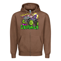 Chestnut Monster Crusher Zipper Hoodie - CowhideDigitalArt