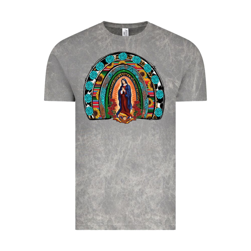 Lady Of Guadalupe Rainbow Vintage Tee by RanaPortraitStore | Teevron