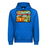 Cobalt fall pumpkin  background Urban Hoodie - BarkalooDesign