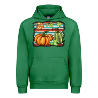 Emerald fall pumpkin  background Urban Hoodie - BarkalooDesign