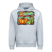 Heather Grey fall pumpkin  background Urban Hoodie - BarkalooDesign