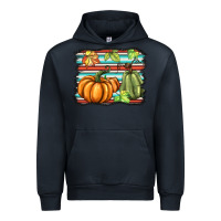 Navy fall pumpkin  background Urban Hoodie - BarkalooDesign
