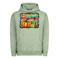 Pigment Oil Green fall pumpkin  background Urban Hoodie - BarkalooDesign