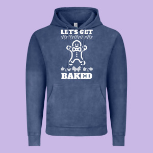 Let's Get Baked Smoking Weed Funny Christmas Gift 1 Vintage Hoodie Designed By Lanvoart