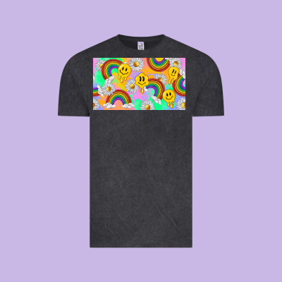 Smile Faces And Rainbow And Daisys Vintage Tee Designed By Tumblerdesignbyshophia