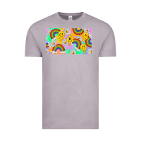 Vintage Zinc smile faces and rainbow and daisys Vintage Tee - TumblerDesignByShophia