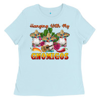 Baby Blue hanging with gnomigos Ladies Tee - Artiststas