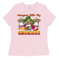 Bubblegum Pink hanging with gnomigos Ladies Tee - Artiststas