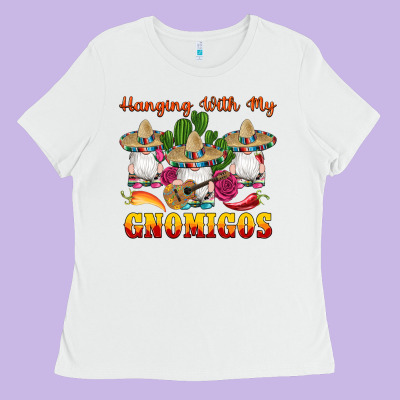 Hanging With Gnomigos Ladies Tee Designed By Artiststas