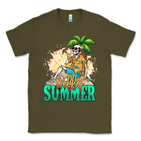 Army Green Hello summer skeleton Classic Tee - NancyCooperArtShop