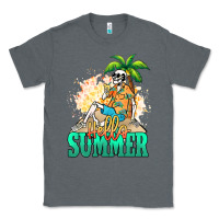 Charcoal Heather Hello summer skeleton Classic Tee - NancyCooperArtShop