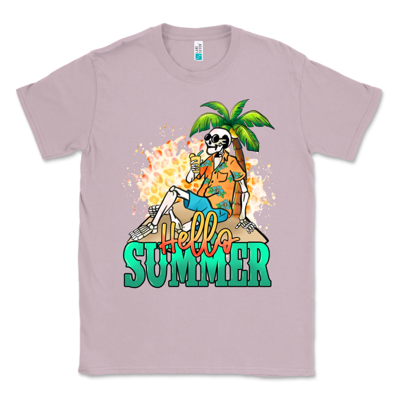 Hello Summer Skeleton Classic Tee by NancyCooperArtShop | Teevron