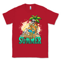 Red Hello summer skeleton Classic Tee - NancyCooperArtShop