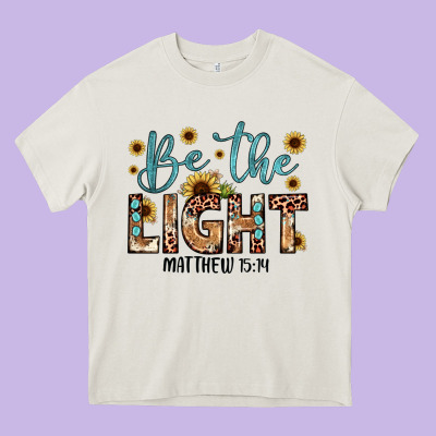 Be The Light Matthew 5 14 Heavy Core Tee Designed By Jahusdesignshop