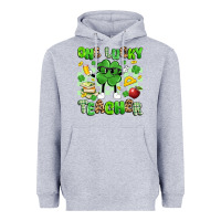 Heather Grey one lucky teacher Heavyweight Hoodie - Artiststas
