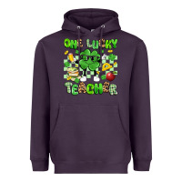Plum one lucky teacher Heavyweight Hoodie - Artiststas