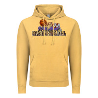 Vintage Mustard Wild about Basketball Vintage Hoodie - HowdyJamesFarm