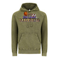 Vintage Olive Wild about Basketball Vintage Hoodie - HowdyJamesFarm