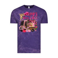 Cloud Purple Cupid's love lodge with truck Valentine's Day Vintage Tee - HowdyJamesFarm