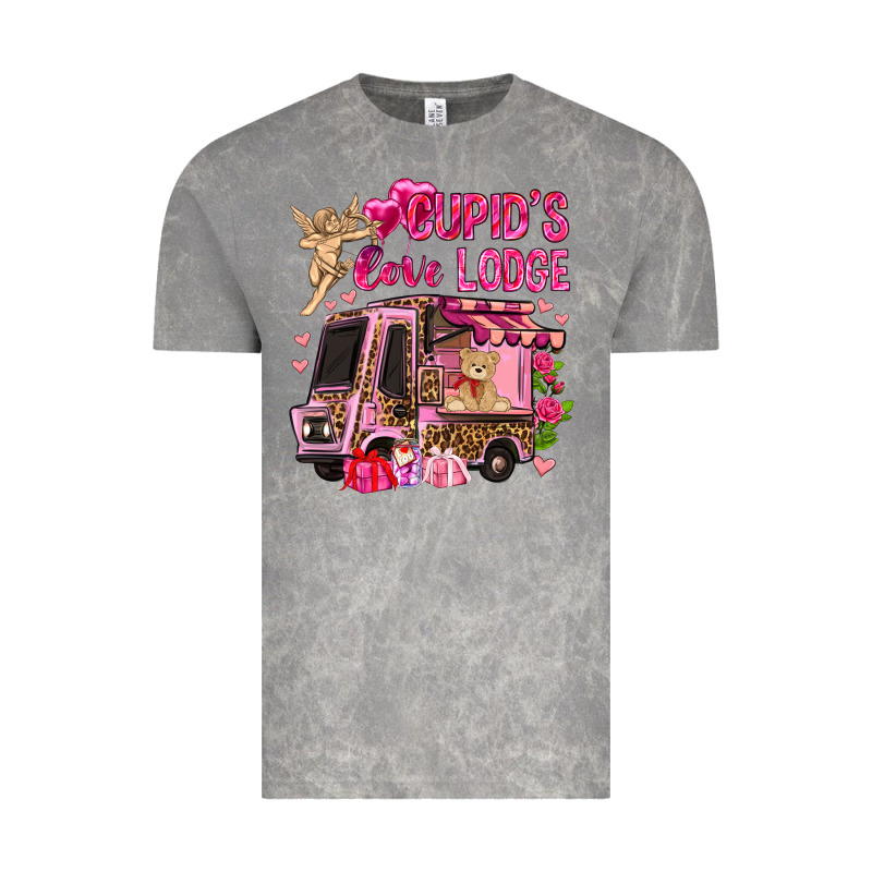 Cupid's Love Lodge With Truck Valentine's Day Vintage Tee by HowdyJamesFarm | Teevron