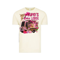 Vintage Arctic Cupid's love lodge with truck Valentine's Day Vintage Tee - HowdyJamesFarm