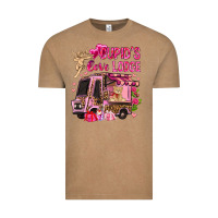 Vintage Coffee Cupid's love lodge with truck Valentine's Day Vintage Tee - HowdyJamesFarm