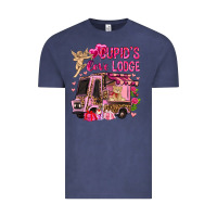 Vintage Denim Cupid's love lodge with truck Valentine's Day Vintage Tee - HowdyJamesFarm