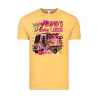 Vintage Mustard Cupid's love lodge with truck Valentine's Day Vintage Tee - HowdyJamesFarm