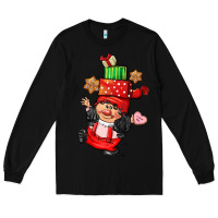 Black cute christmas girl gnome Long Sleeve Tee - CowGirlArtShop