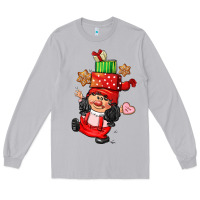 Moon Dust cute christmas girl gnome Long Sleeve Tee - CowGirlArtShop