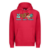 Cardinal peace love teach Premium Hoodie - BundleAndBundleShop