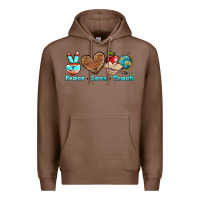 Chestnut peace love teach Premium Hoodie - BundleAndBundleShop