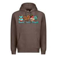 Coffee peace love teach Premium Hoodie - BundleAndBundleShop