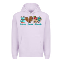 Lilac peace love teach Premium Hoodie - BundleAndBundleShop