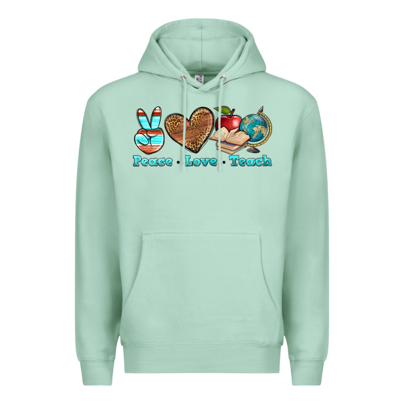 Peace Love Teach Premium Hoodie by BundleAndBundleShop | Teevron