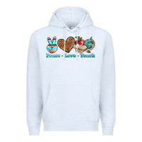 White peace love teach Premium Hoodie - BundleAndBundleShop
