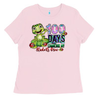 Bubblegum Pink 100 days chancing my students crow Ladies Tee - SublimationCraftShop
