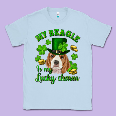 St.patricks Day My Beagle Is My Lucky Charm Classic Tee Designed By Ranaportraitstore
