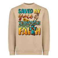 Mushroom saved by grace through faith Heavyweight Sweatshirt - BundleAndBundleShop