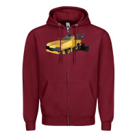 Burgundy Asphalt Paver Zipper Hoodie - LillyAllenDesigns