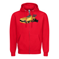 Red Asphalt Paver Zipper Hoodie - LillyAllenDesigns