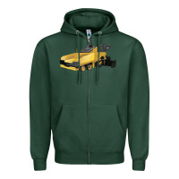 Sports Green Asphalt Paver Zipper Hoodie - LillyAllenDesigns